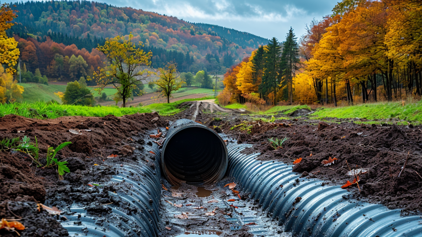 what is a gravelless septic pipe